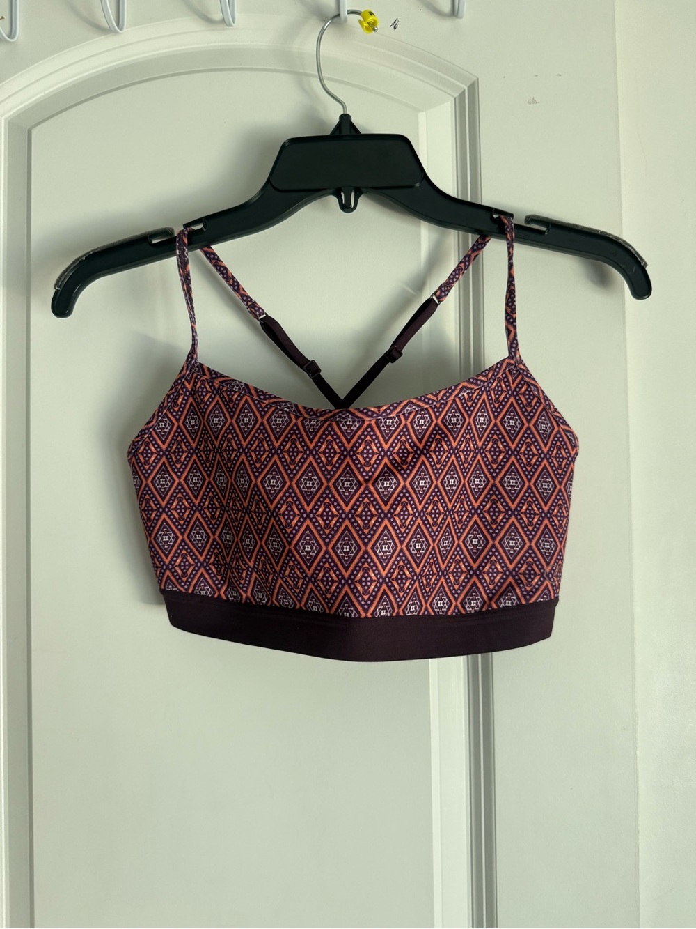 CALIA by Carrie Underwood Purple & Orange Patterned Sports Bra